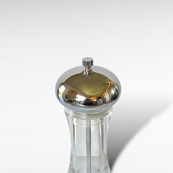 Large Tall 12” Pepper Mill Clear Acrylic & Stainless Steel Ceramic Grinder - Picture 3 of 10